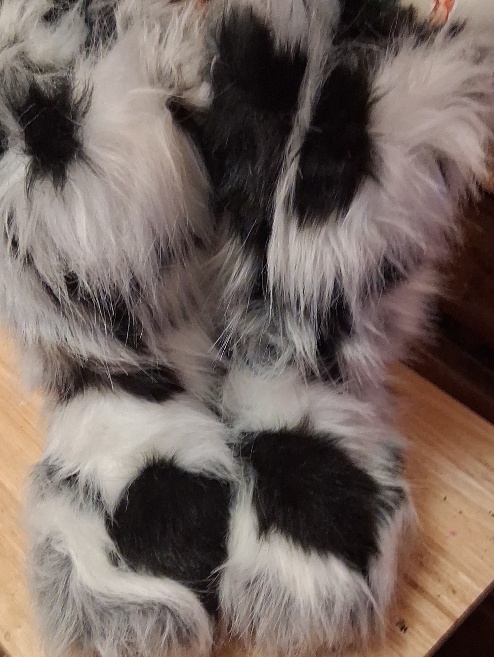 Black & White Faux Fur Boots - Plush Cozy Style